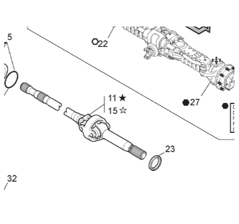 947643 Półoś  Manitou