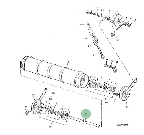 Z54801 Wałek John Deere